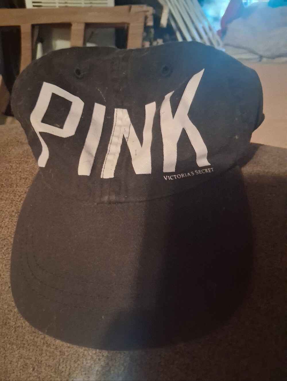 Victoria's Secret PINK Black and White Kids Baseball Hat